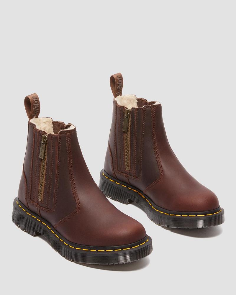 Botas De Trabajo Dr Martens 2976 DM's Wintergrip Zip Mujer Marrom | MX 400EBC